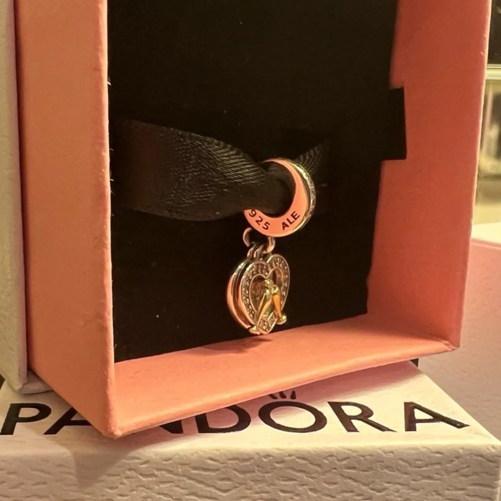 Two-tone Happy Anniversary Dangle Charm
